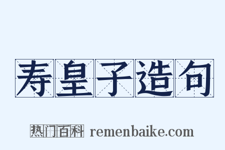 寿皇子造句是什么意思的图片